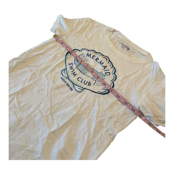 J. Crew Mermaid Cafe Graphic Short Sleeve T- Shirt Size XXS CA556 NEW Ivory Blue - Picture 5 of 14